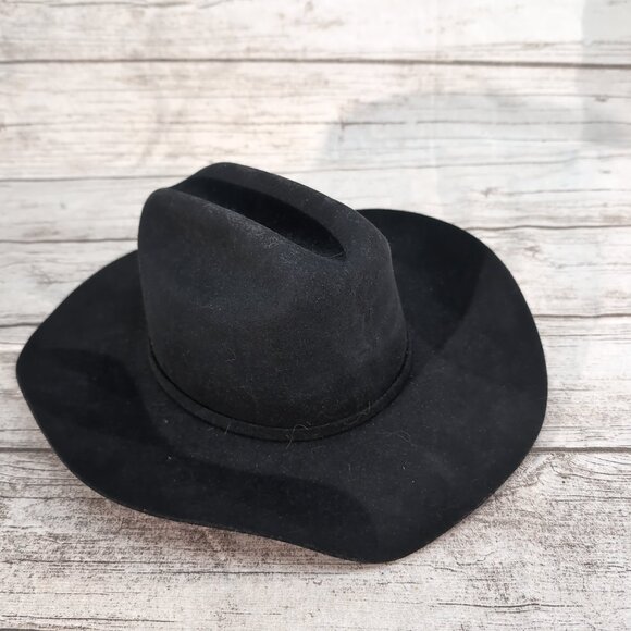 MHT Westerns Black 3X Beaver Blend Cowboy Hat – Men’s 7 3/8 - Picture 3 of 9
